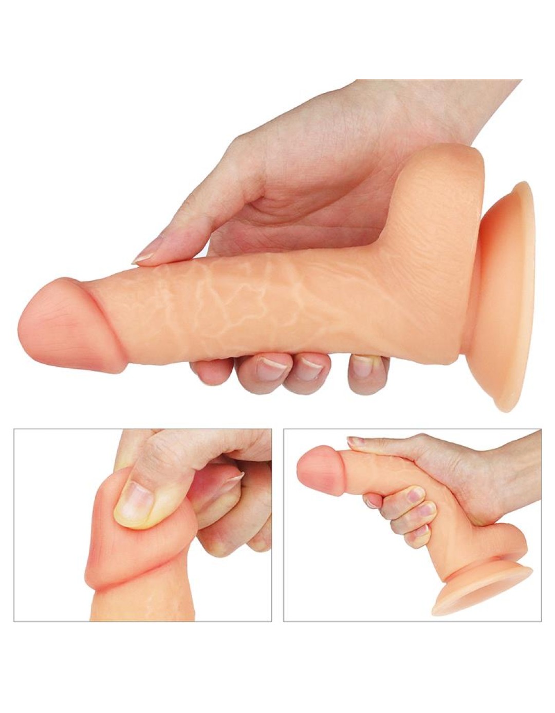 Ρεαλιστικό ομοίωμα πέους μπεζ Dildo με Όρχεις και Βεντούζα Flesh 20cm Ρεαλιστικό ομοίωμα πέους μπεζ Dildo με Όρχεις και Βεντούζα Flesh 20cm