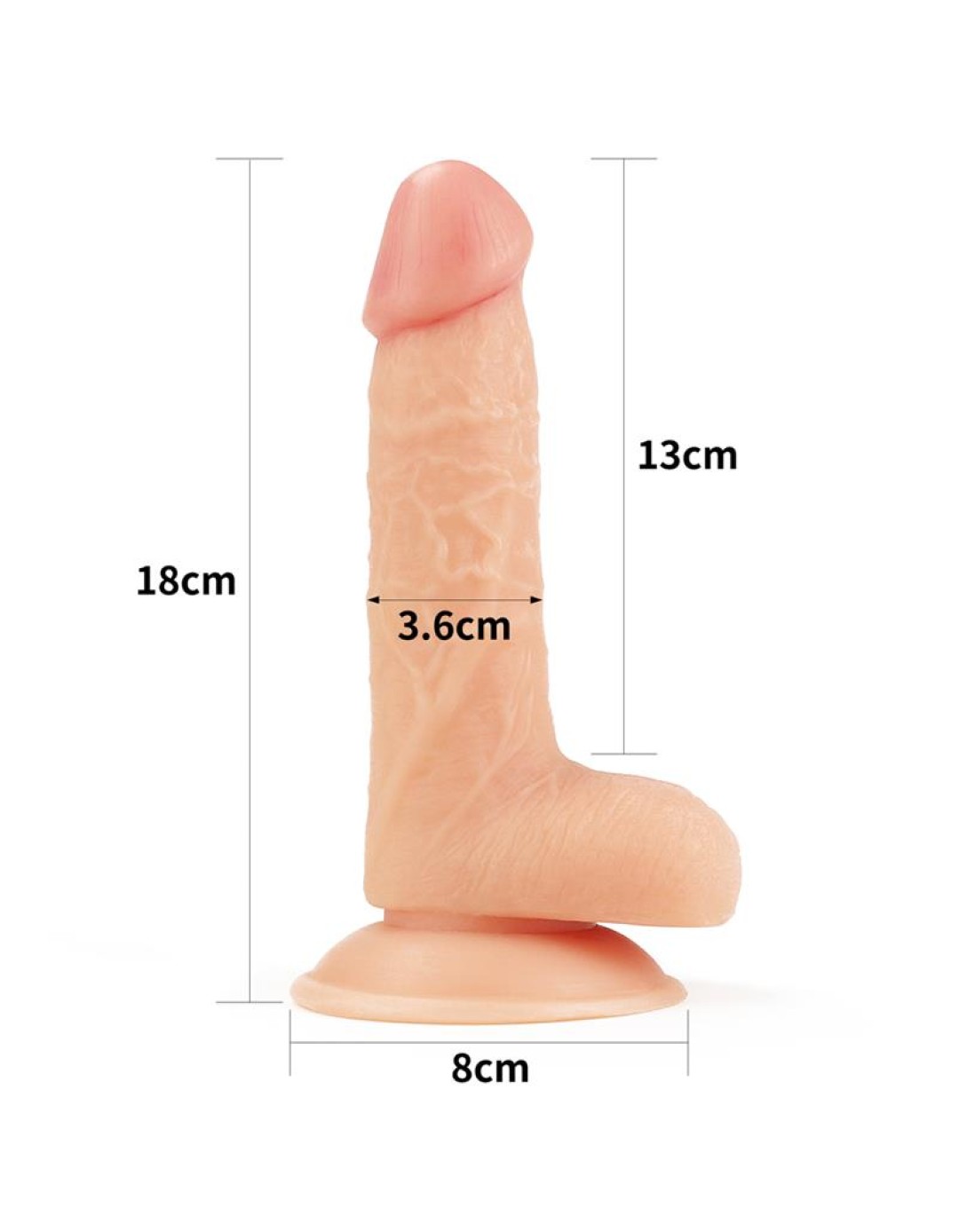 Ρεαλιστικό ομοίωμα πέους μπεζ Dildo με Όρχεις και Βεντούζα Flesh 20cm Ρεαλιστικό ομοίωμα πέους μπεζ Dildo με Όρχεις και Βεντούζα Flesh 20cm