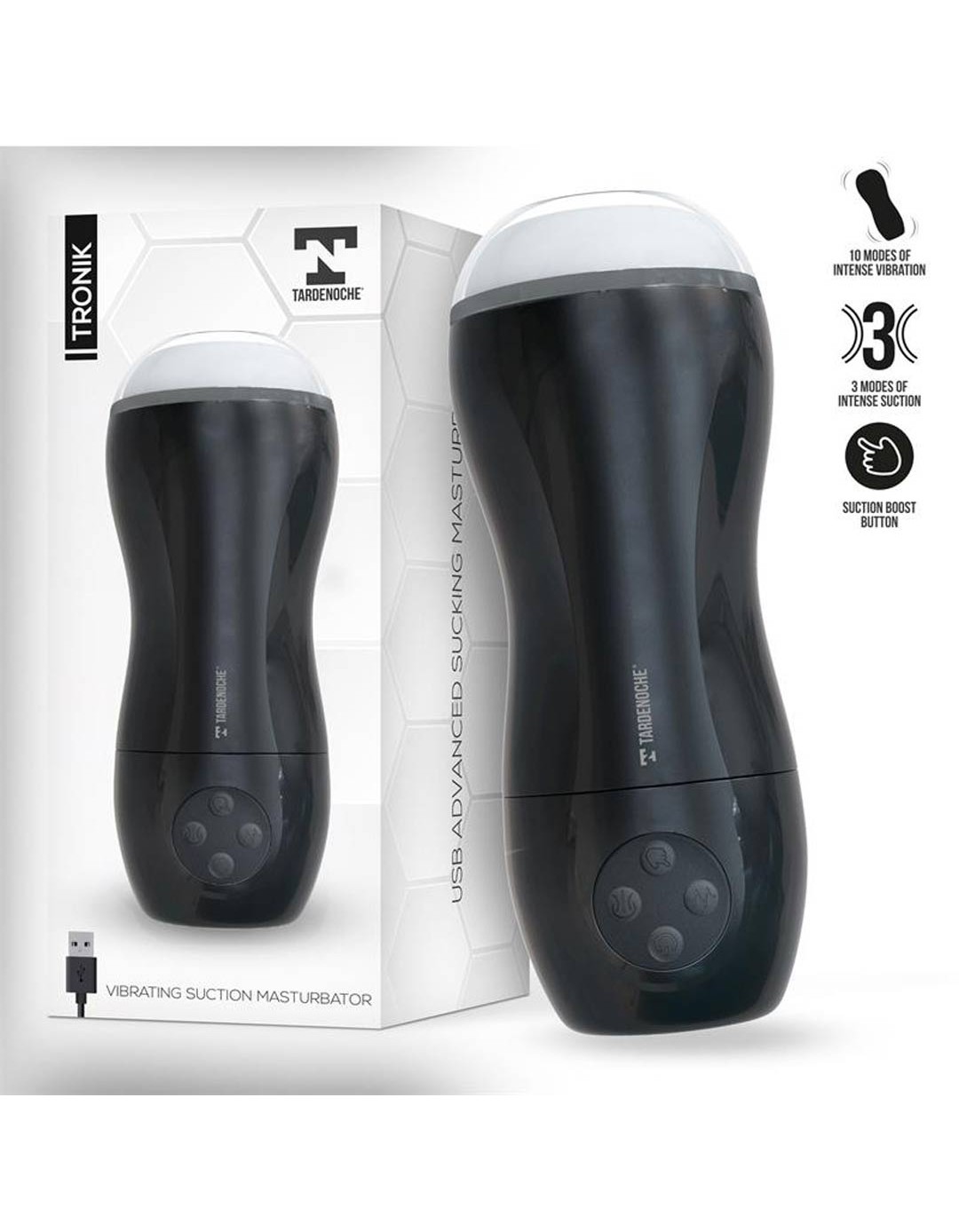 Αυνανιστήρι TARDENOCHE TRONIK SUCTION AND VIBRATING MASTURBATOR USB