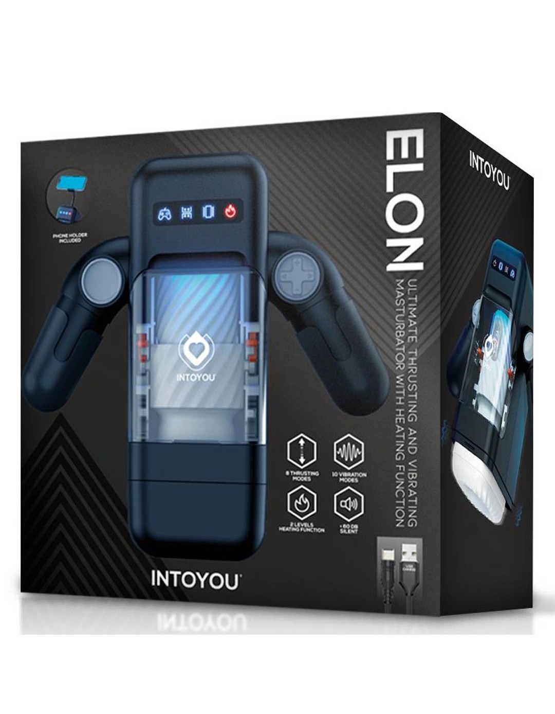 Αυνανιστήρι Elon Intelligent Masturbator with Up and Down Movement Vibration Heat and Phone Holder