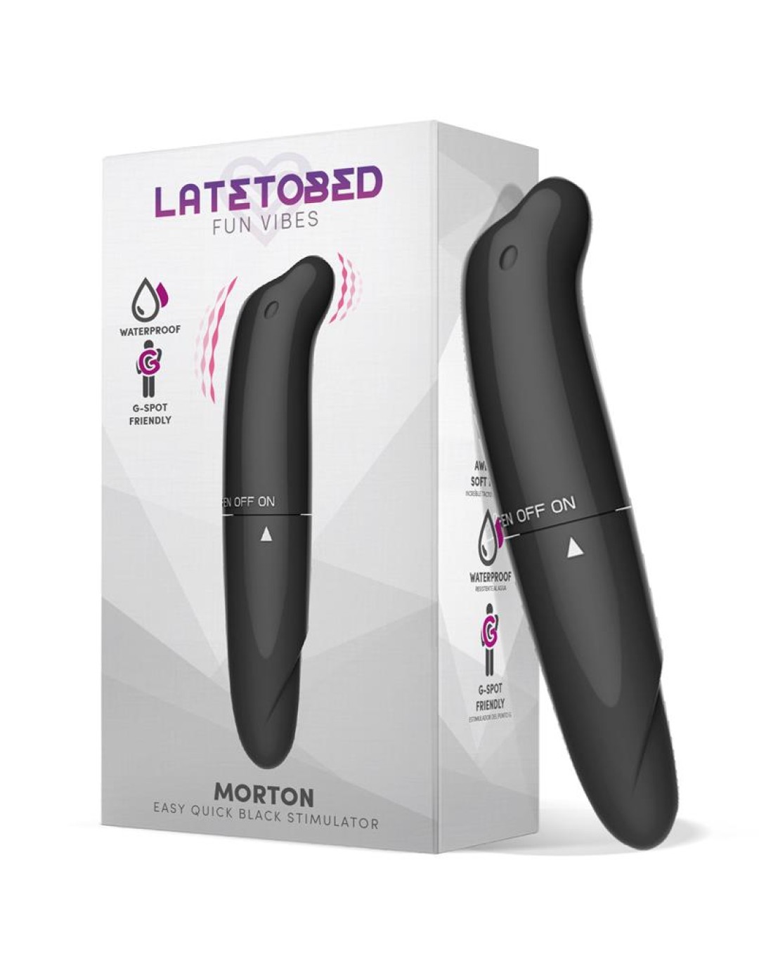 Κλειτοριδικός δονητής LateToBed μαύρος 8,8cm