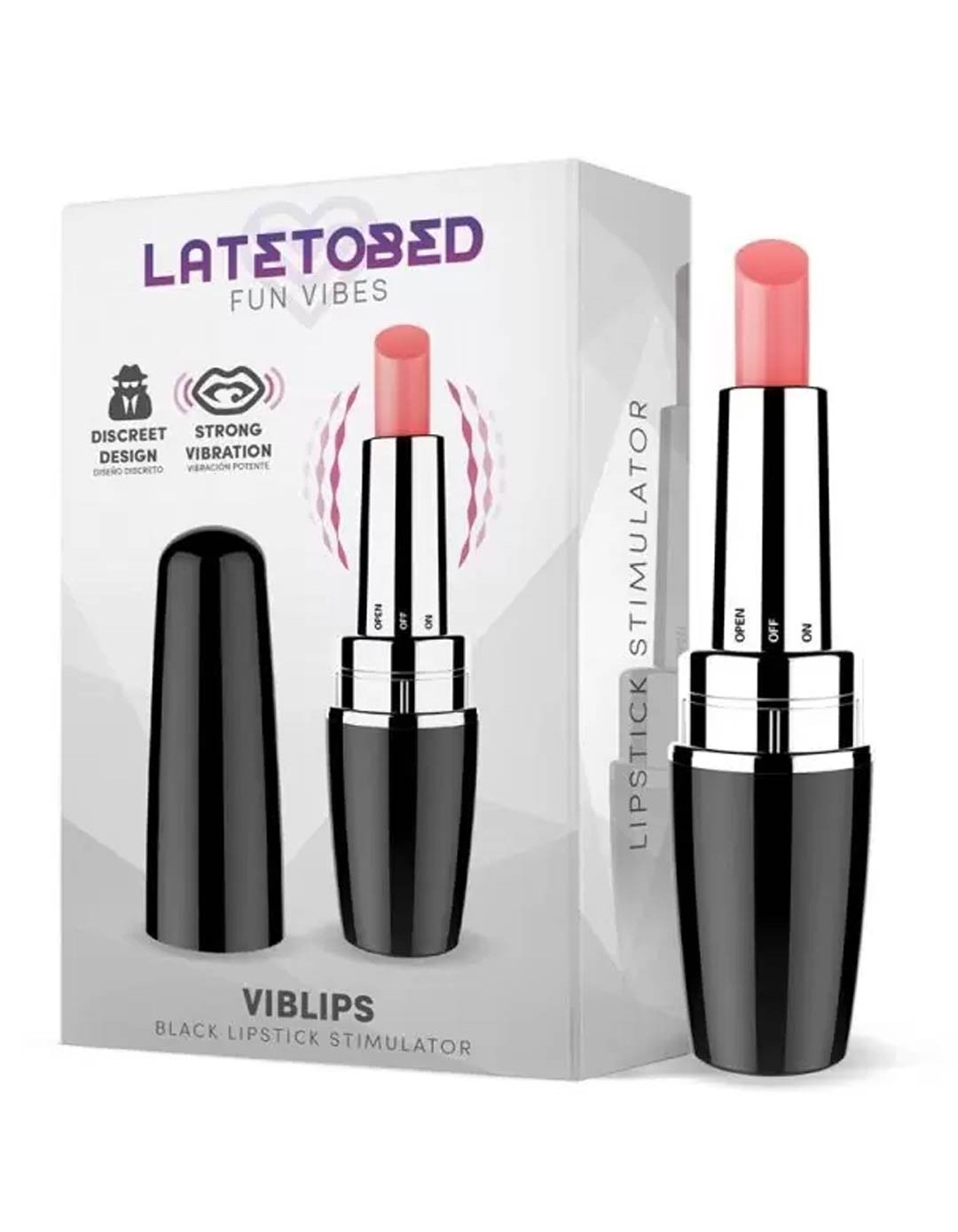 Κλειτοριδικός δονητής Viblips Lipstick Stimulator μαύρος