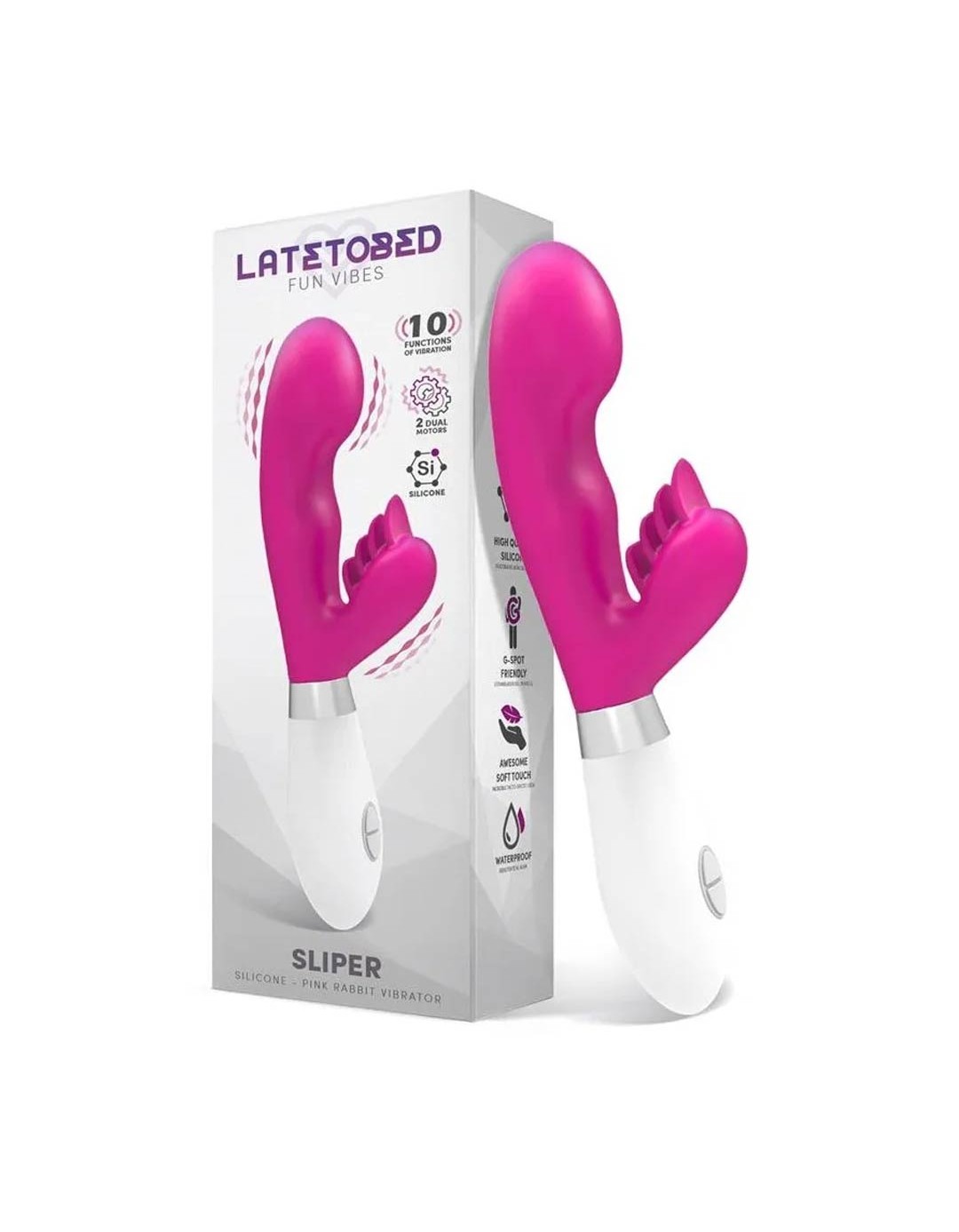 Δονητής Sliper Rabbit Vibe Silicone Pink Δονητής Sliper Rabbit Vibe Silicone Pink