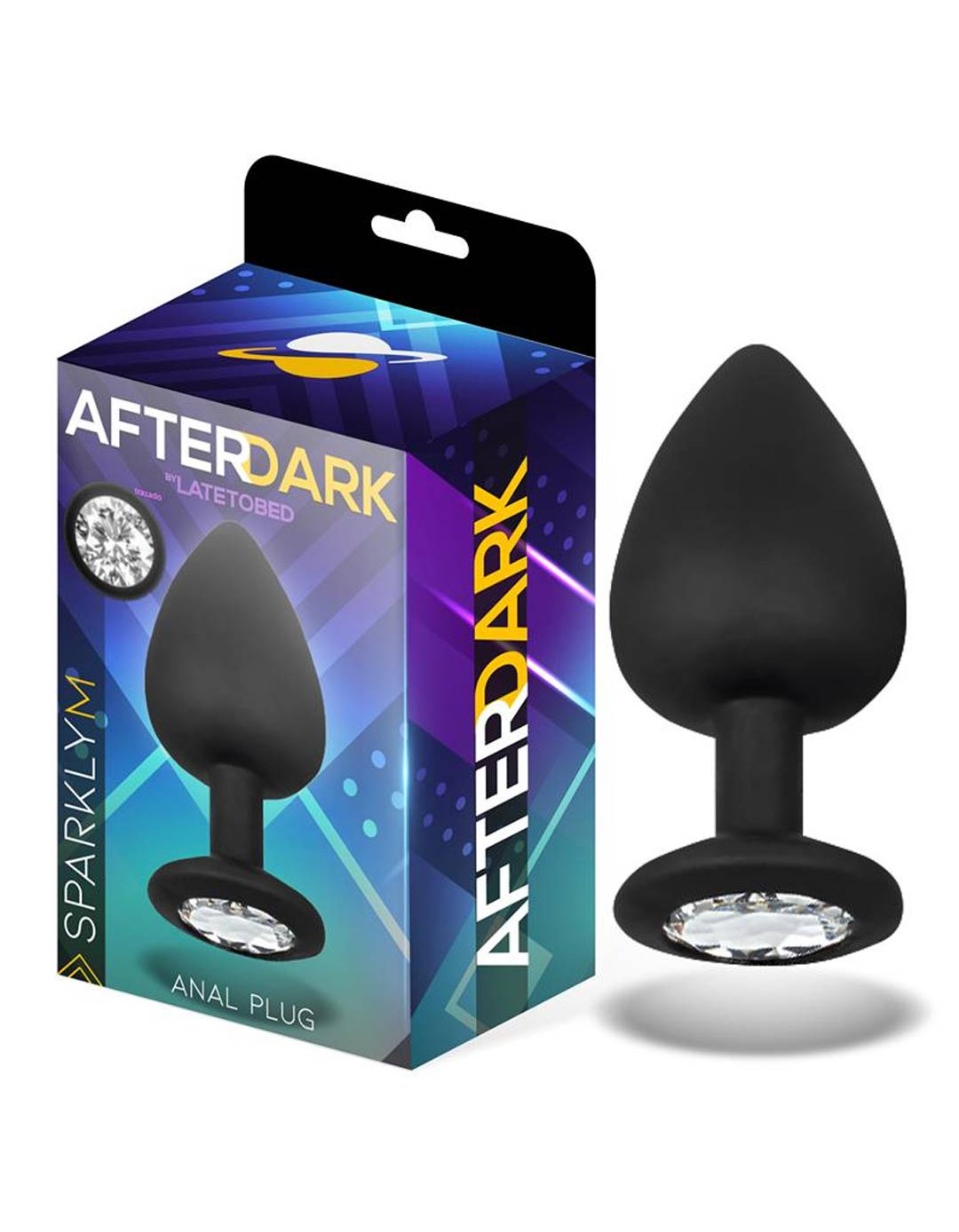 Πρωκτική Σφήνα σε Μαύρο χρώμα 8cm LateToBed AfterDark Sharky Medium 
