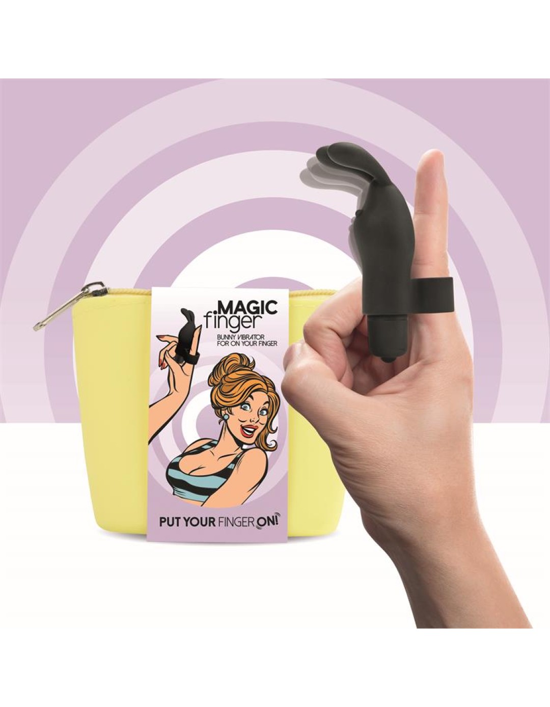 Δονητής δακτύλου Feelztoys μαύρος 10cm